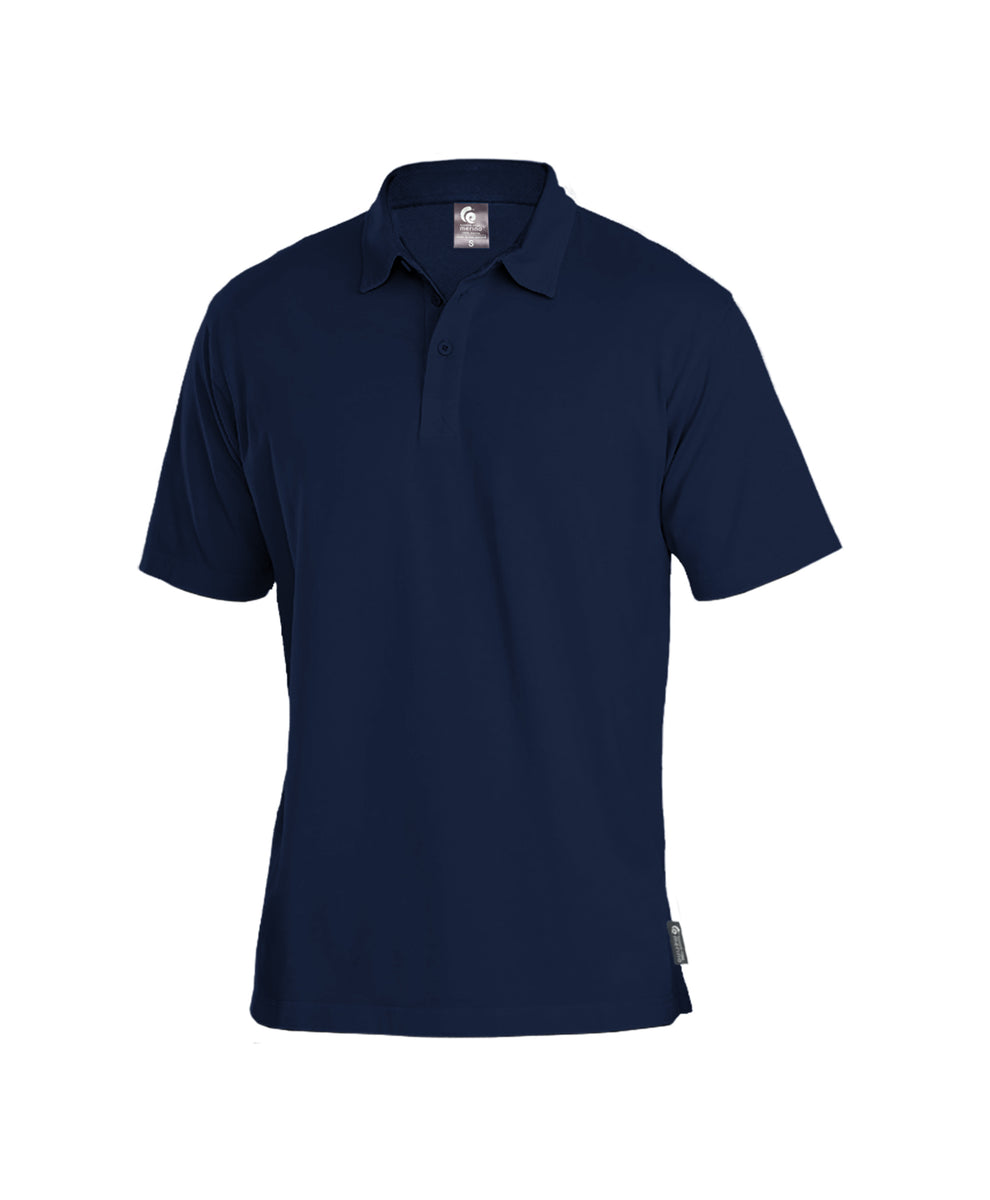 Mens Merino Polo Shirt Ink Blue Made in NZ Tussock Ridge Merino