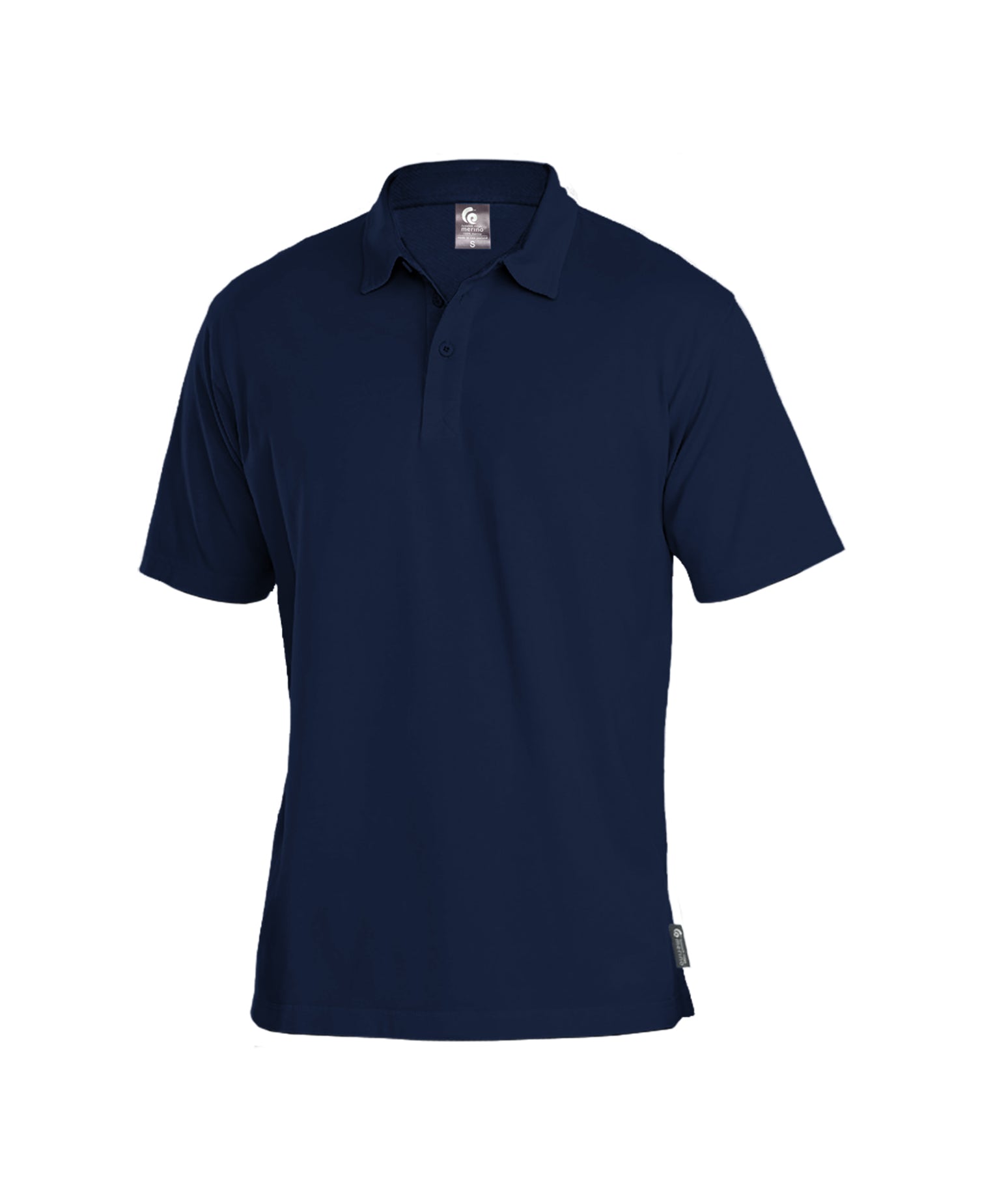 Merino Men's Ink Blue Polo. Made in New Zealand.
