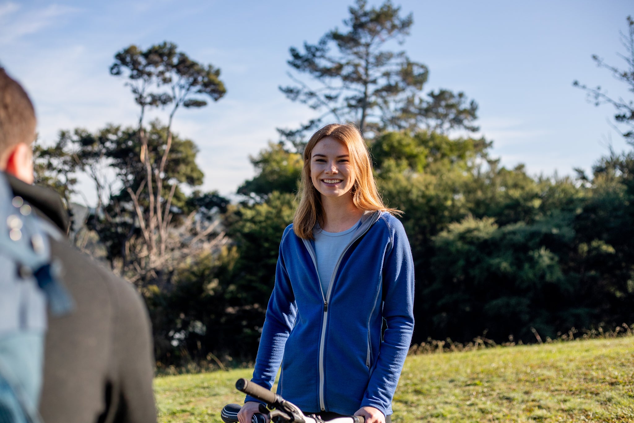 Ladies Merino/Tencel Full Zip Jacket with Hood. Made in New Zealand.