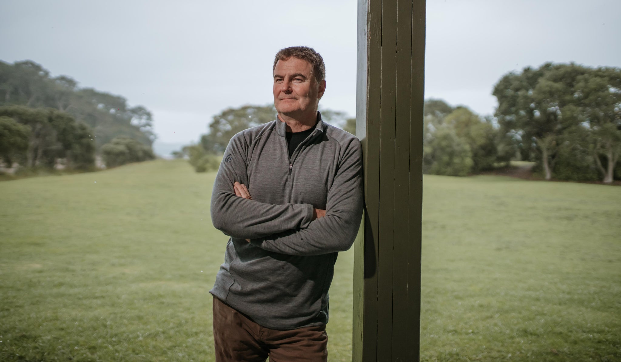 Merino Men's Charcoal Marle Mid-weight Half Zip. Made in New Zealand.
