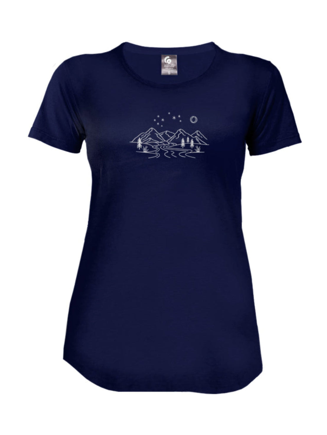 Merino Ladies Matariki Tee. Made in New Zealand.