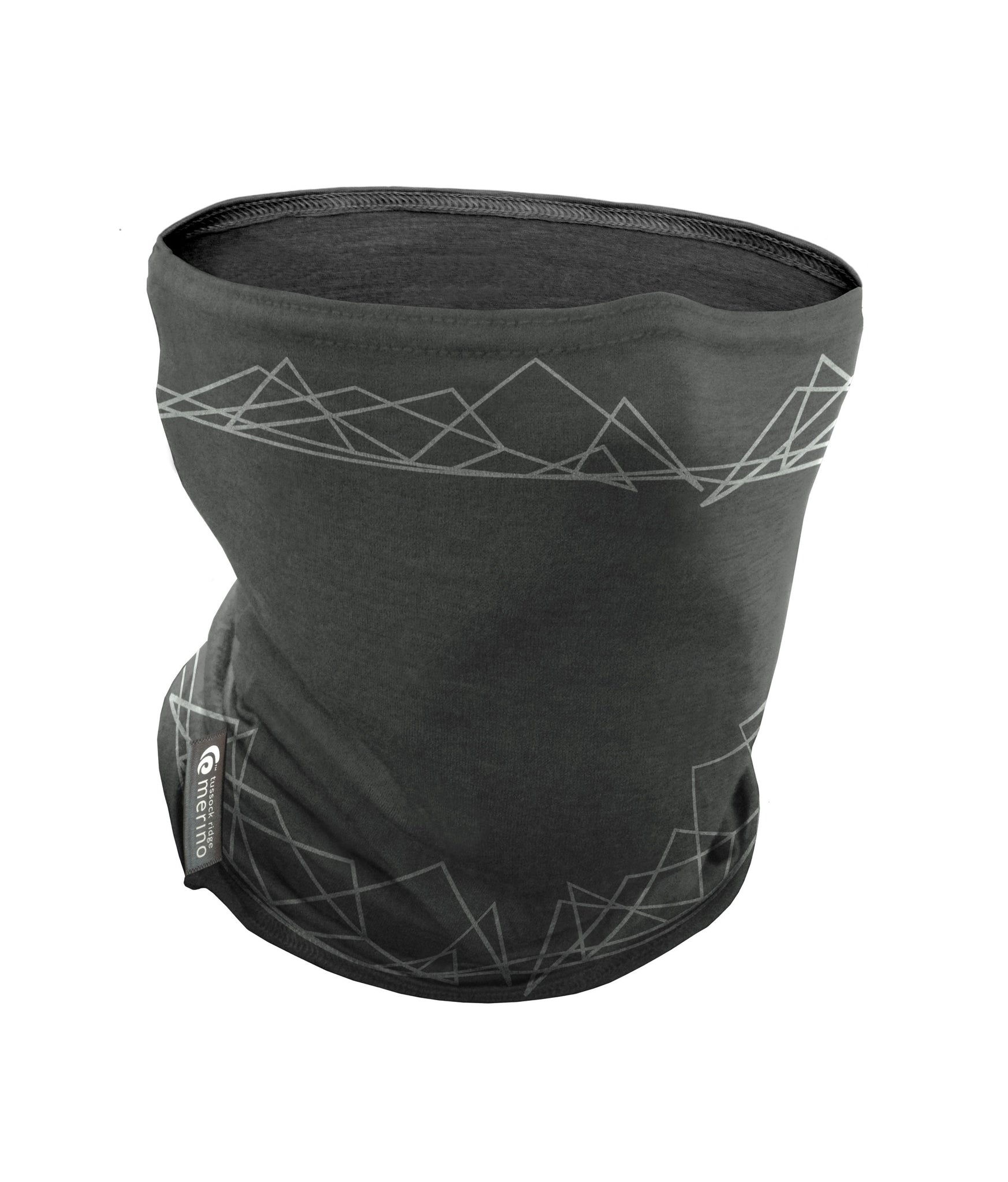 Merino Charcoal Neck Gaiter/Warmer. Made in New Zealand.