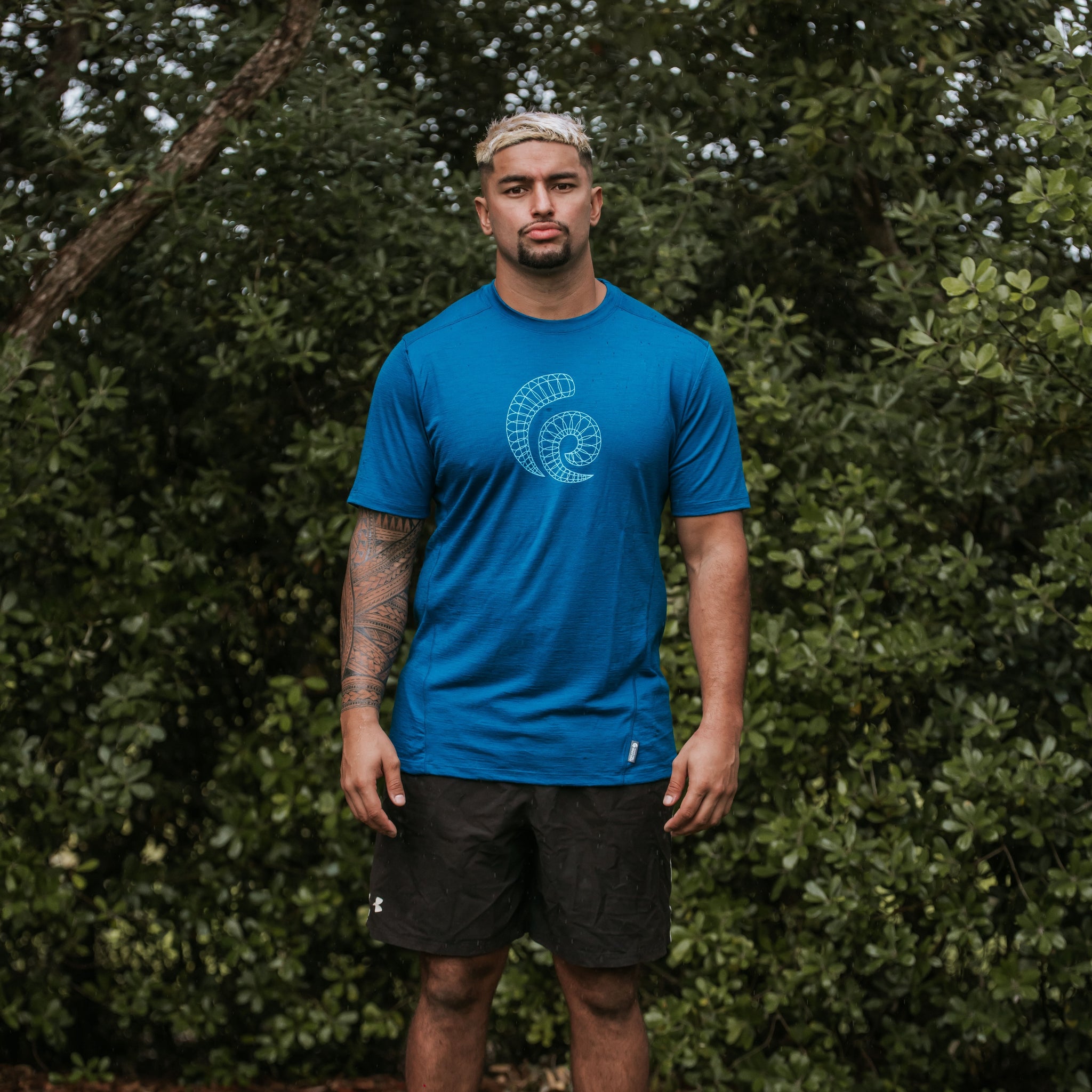 Merino Men's Horns Tee. Made in New Zealand.